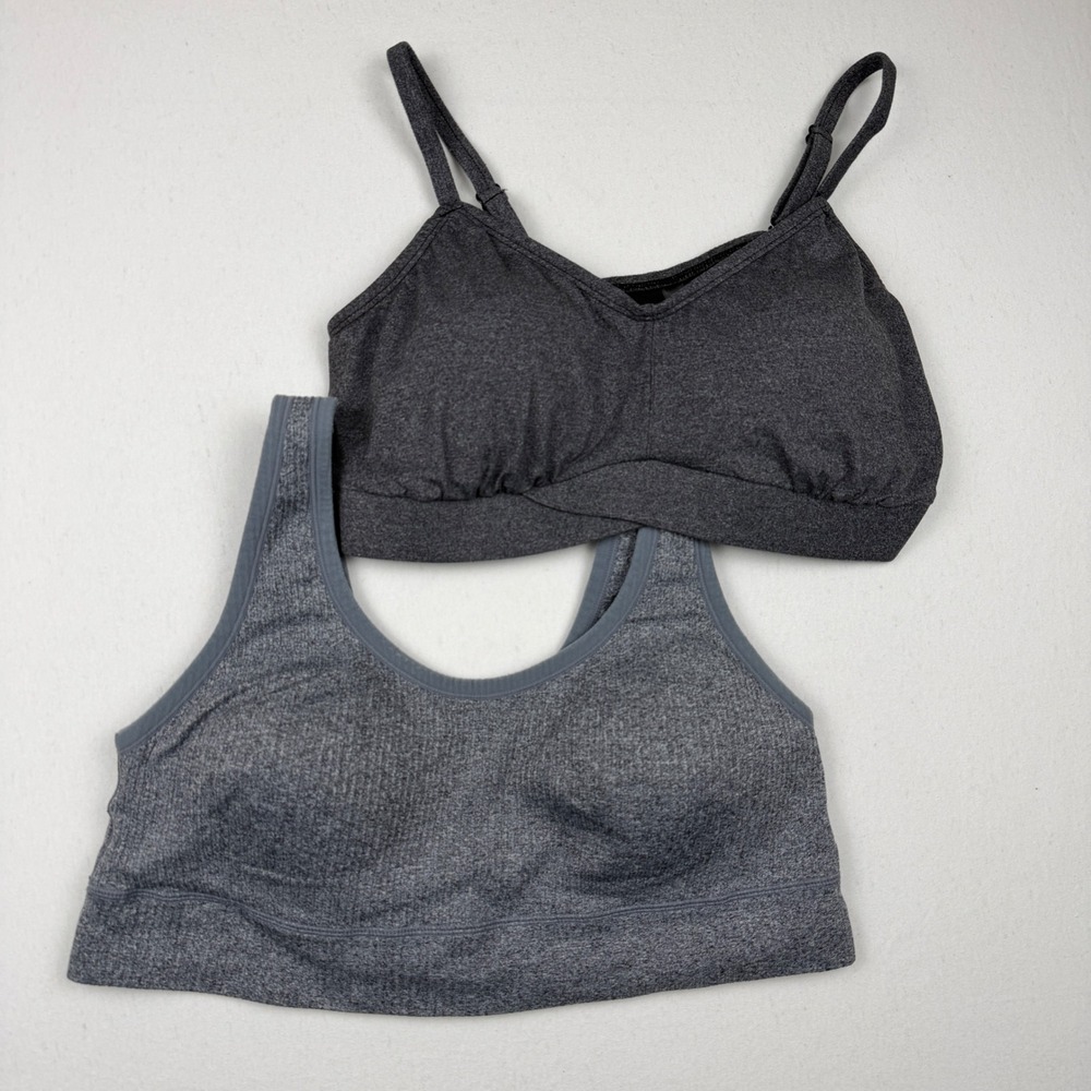 Torrid Curve Grey Heather Bralette Sports Bra Lot of 2 Size 1